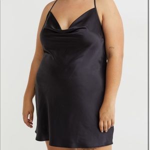 Silk strappy black dress